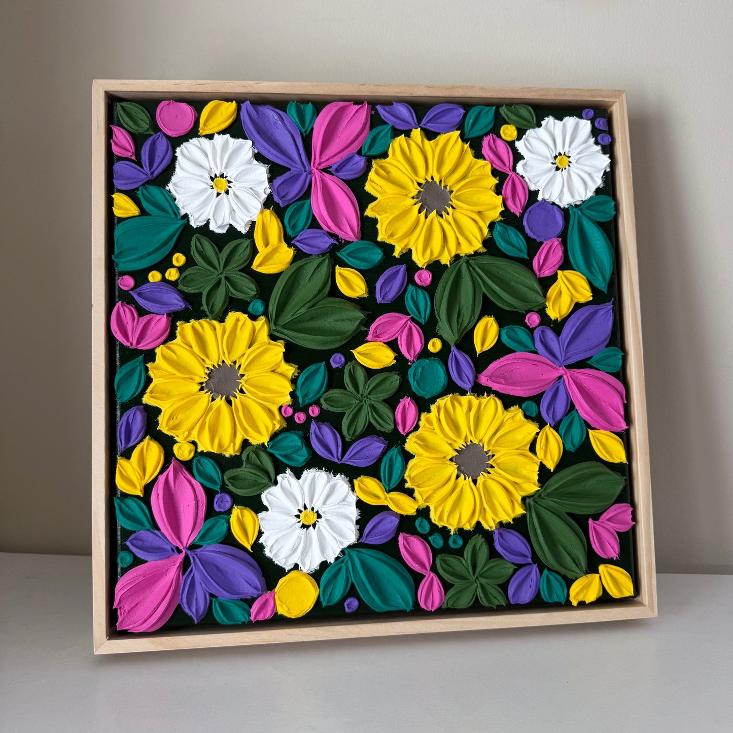 "Posey" 30x30cm - Framed