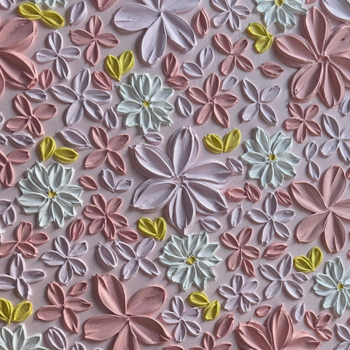 "Whimsical Garden" - 75x75cm