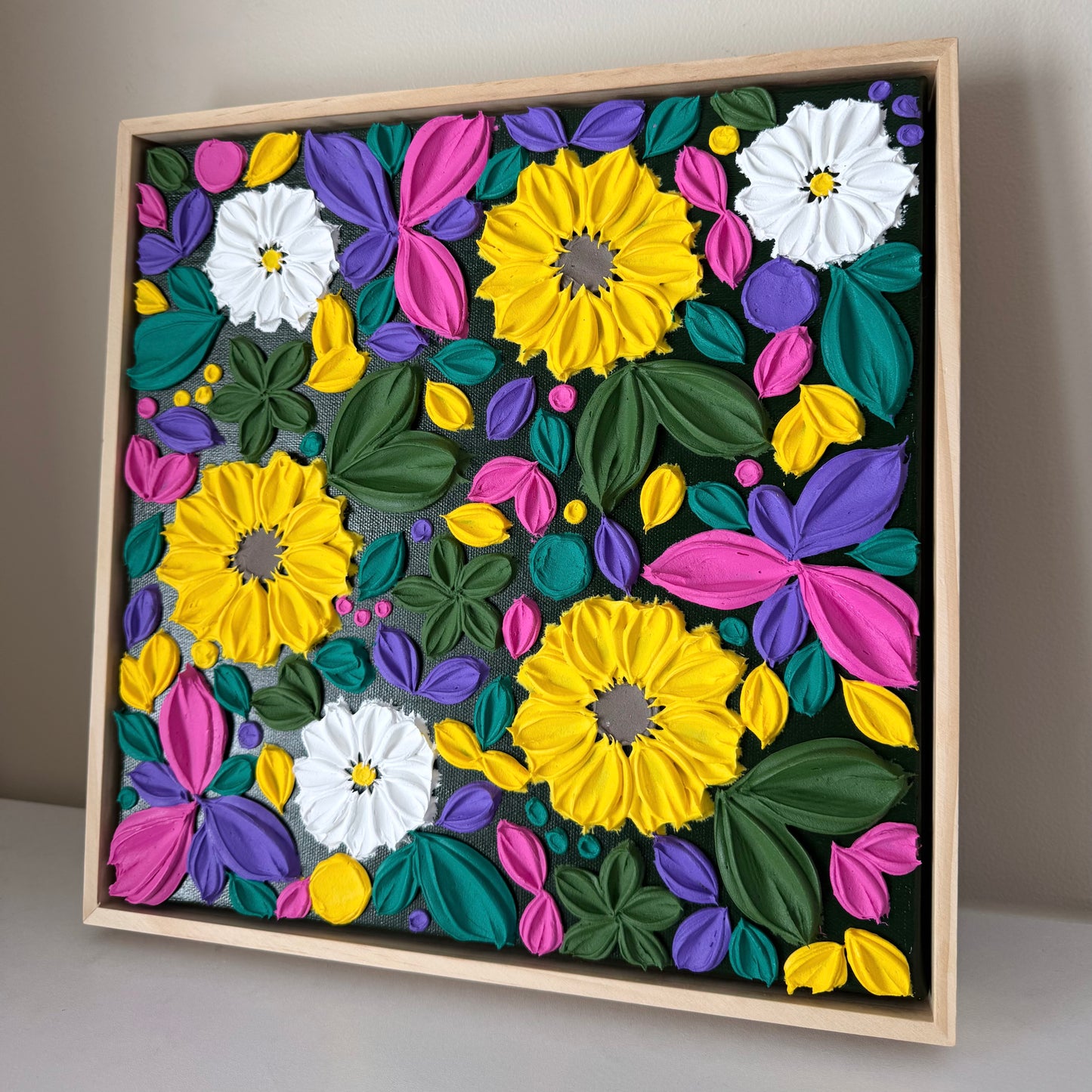 "Posey" 30x30cm - Framed