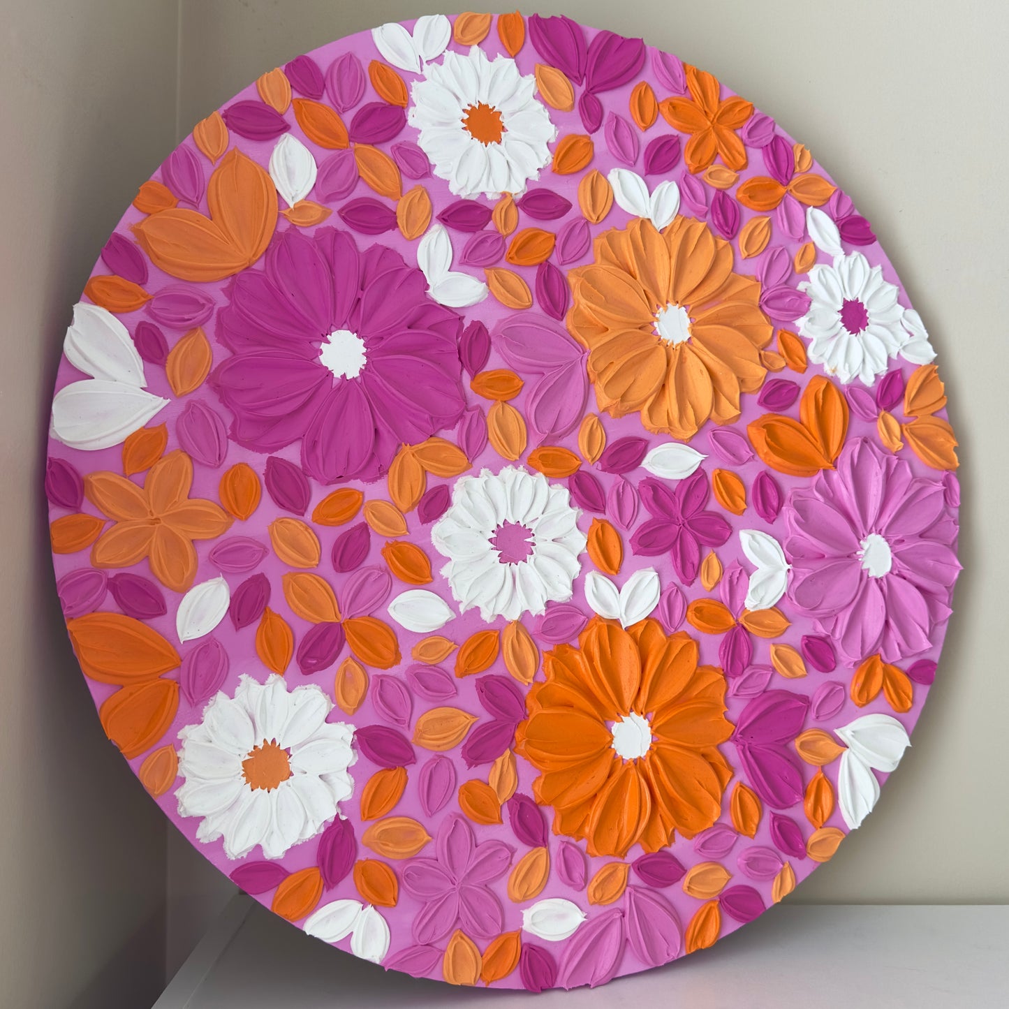 "Tangerine Dream" - 50cm round