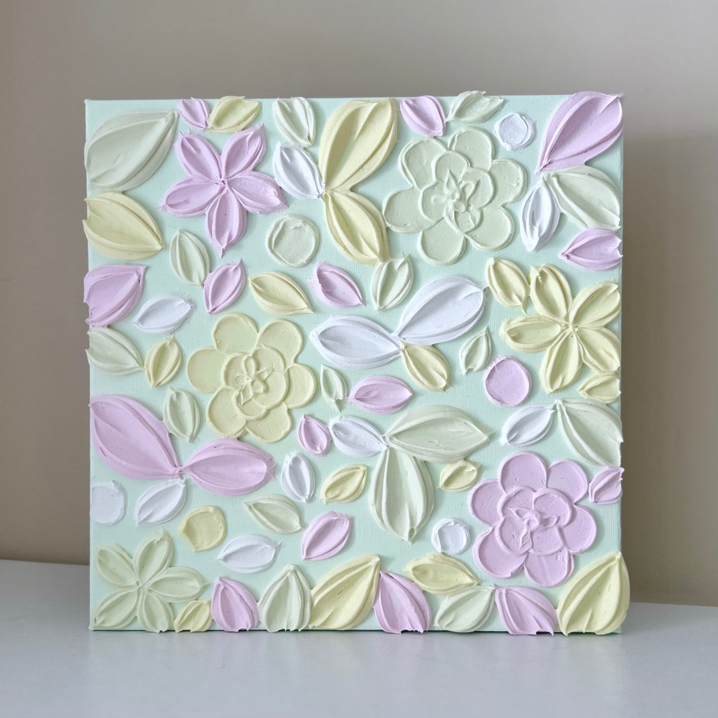 "Pastel Garden" - 25x25cm