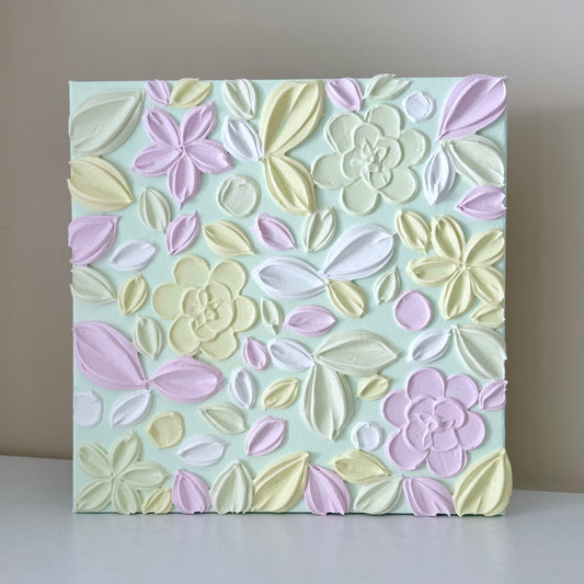 "Pastel Garden" - 25x25cm